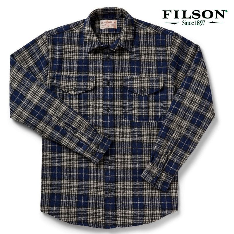 画像1: フィルソン ノースウエスト ウールシャツ（ダークブループラッド）/Filson Northwest Wool Shirt