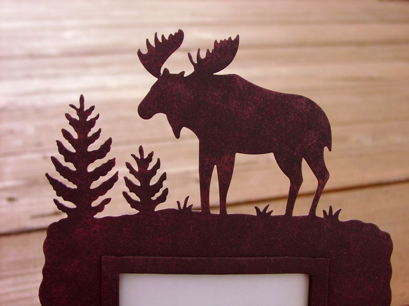 画像: ムース（へら鹿）＆ツリーフォトフレーム・写真立て/Photo Frame Moose&Tree
