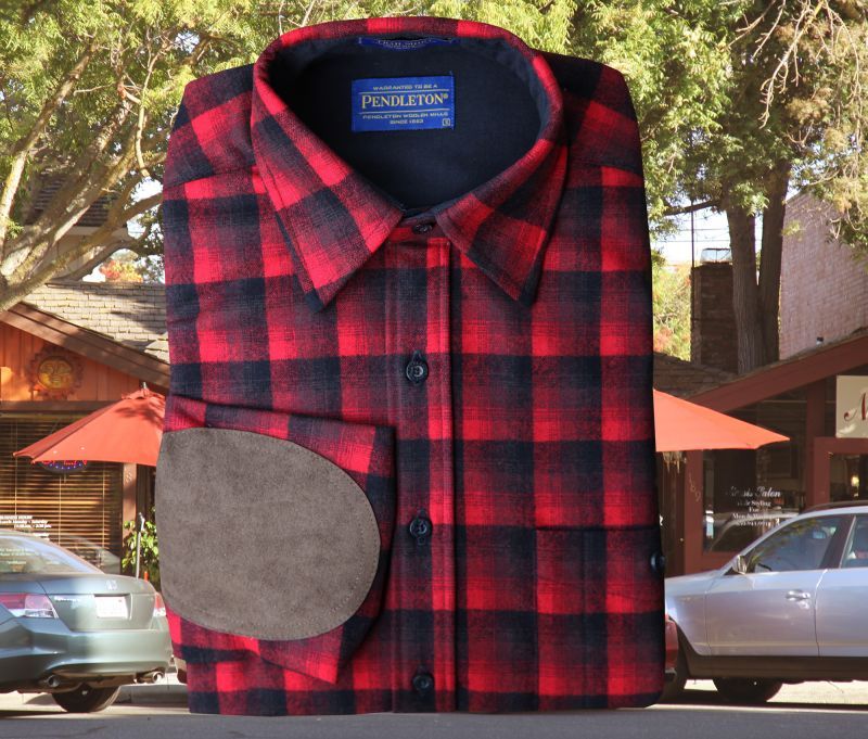 画像: ペンドルトン ウール シャツ・エルボーパッチ トレイルシャツ レッド ・ブラック オンブレ/Pendleton Trail Shirt (Red Black Ombre)