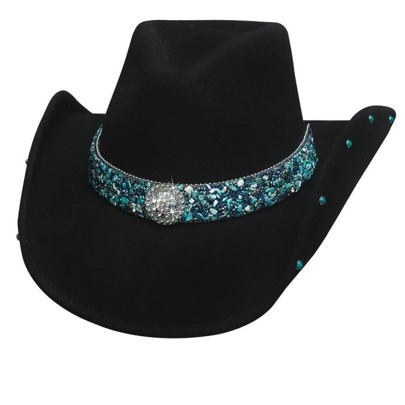 画像1: ブルハイド ウール ウエスタンハット ダンシング クレージー(ブラック)/Bullhide Western Hat(Dancin' Crazy/Black)