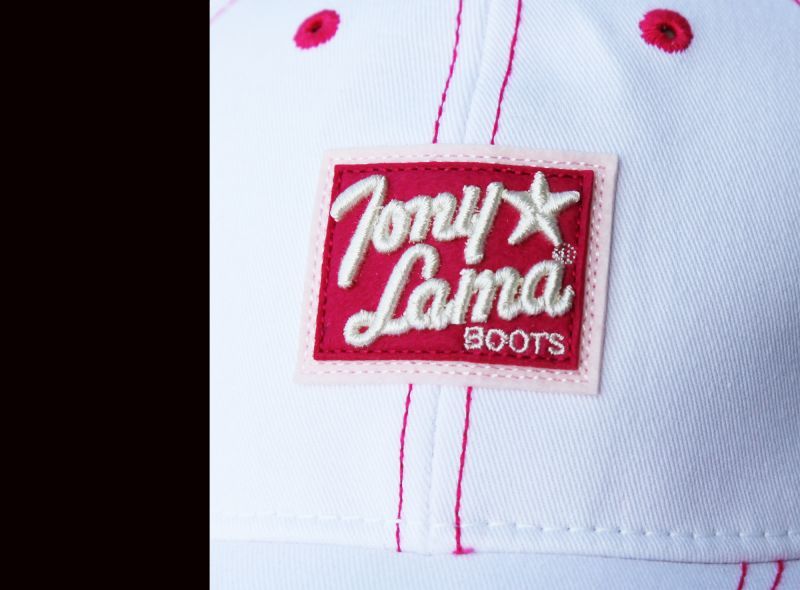 画像: トニーラマ ブーツ キャップ（ホワイト・ピンク）/Tony Lama Boots Cap