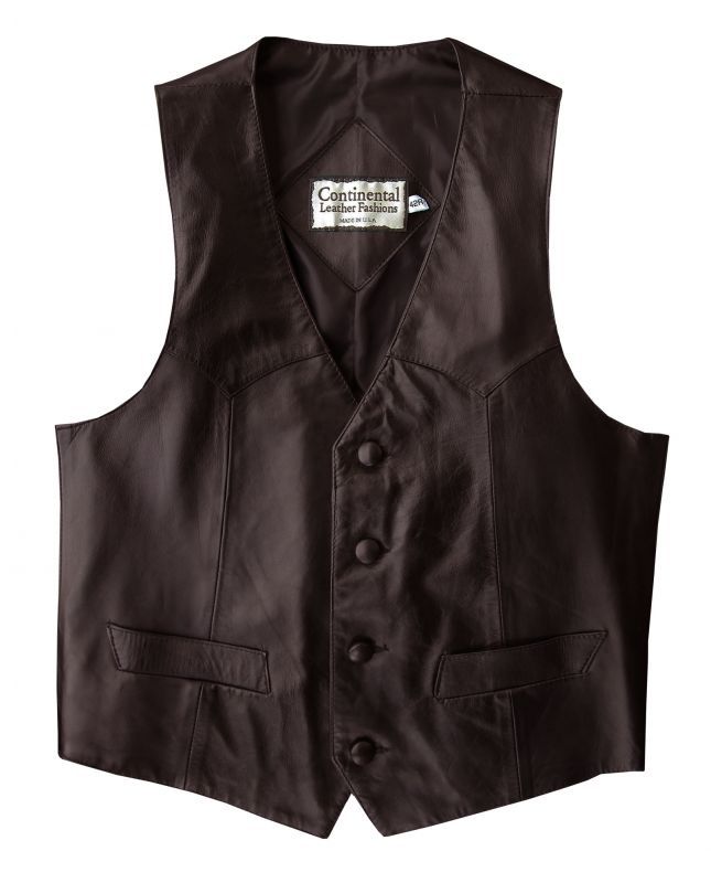 画像: コンチネンタル レザー ウエスタン レザーベスト（エスプレッソ）/Continental Leather Fashions Western Leather Vest(Espresso)