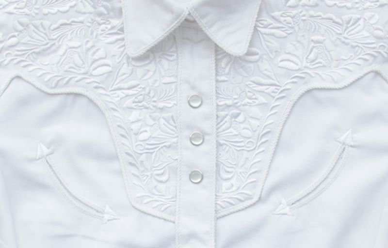 画像: スカリー 刺繍 ウエスタンシャツ（長袖/ホワイト・ホワイト）/Scully Long Sleeve Western Shirt(Women's)