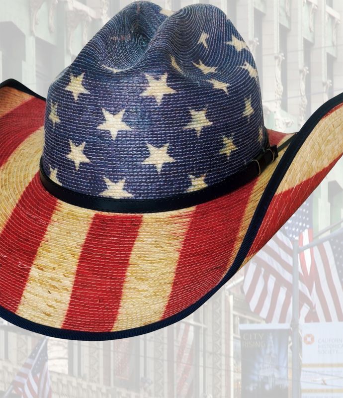 画像: ブルハイド ウエスタン ストローハット アメリカンフラッグ スタースパングル 20X/Bullhide Star Spangled 20X American Flag Cowboy Hat