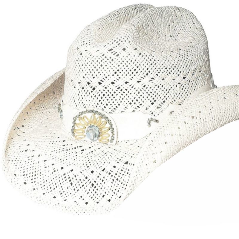 画像1: ブルハイド ウエスタン ストローハット イッチィグーニー（ホワイト）/Bullhide Western Straw Hat Itchygoonie(White)