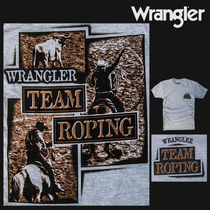 画像1: ラングラー ウエスタン Tシャツ チームローピング（半袖）S/Wrangler T-shirt