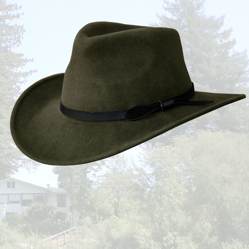 画像: ブルハイド クラッシャブル ロールアップ プレミアムウール アウトドアハット ボイジャー/VOYAGER（オリーブ）XL/Bullhide Outland Crashable Rolled Up Premium Wool Hat(Olive) 