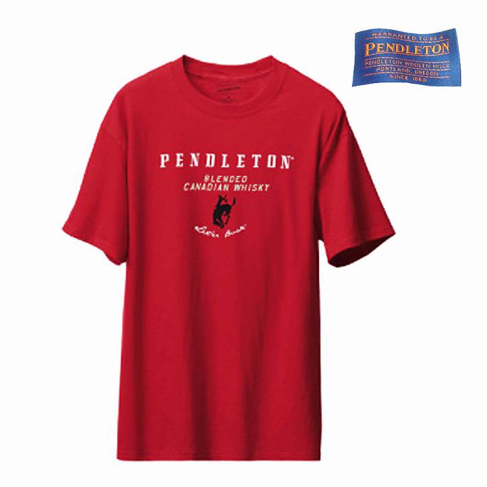 画像1: ペンドルトン ラウンドアップコレクション 半袖Tシャツ（レッド）L/Pendleton Round Up Whisky T-shirt(Red)