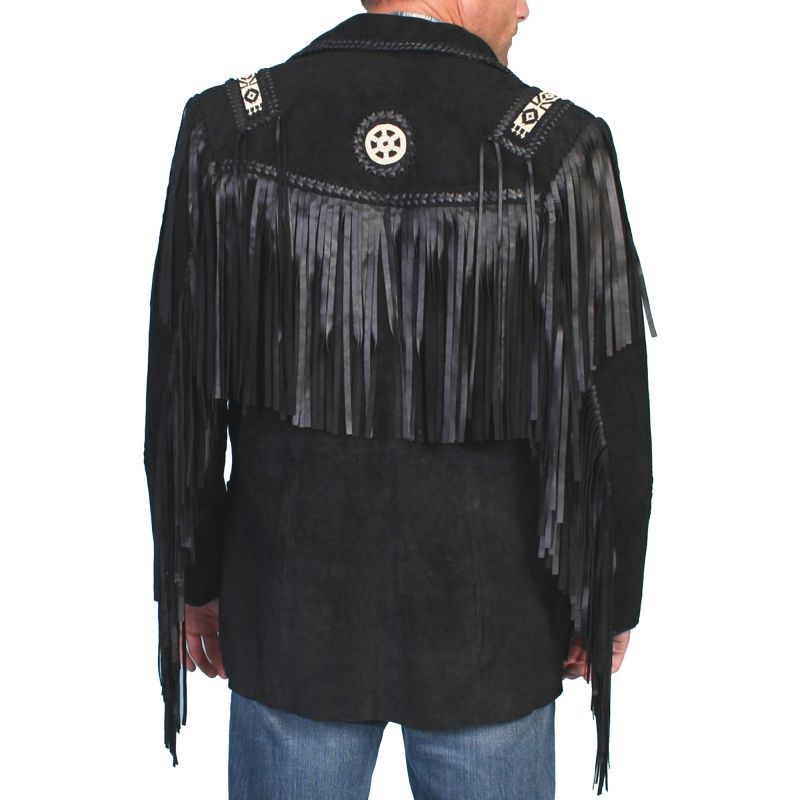 画像3: ウエスタン レザーフリンジジャケット（ブラック）/Western Leather Fringe Jacket