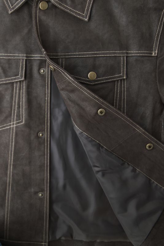 画像: スカリー レザー ジージャンスタイル ジャケット（ダークブラウン）S/Scully Leather Jean Jacket(Dark Brown)