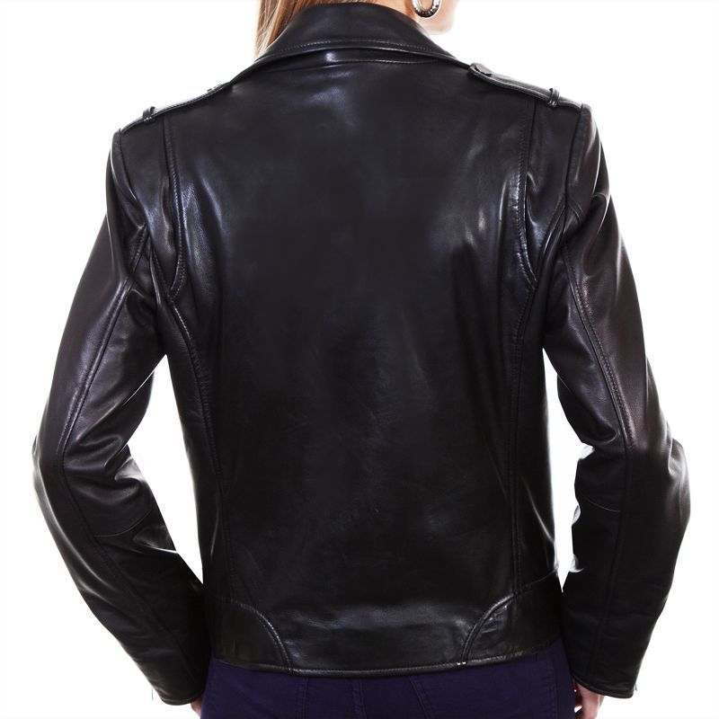 画像: スカリー レディース ラムレザー モーターサイクル ジャケット（ブラック）/Scully Soft Touch Lamb Motorcycle Jacket(Black)