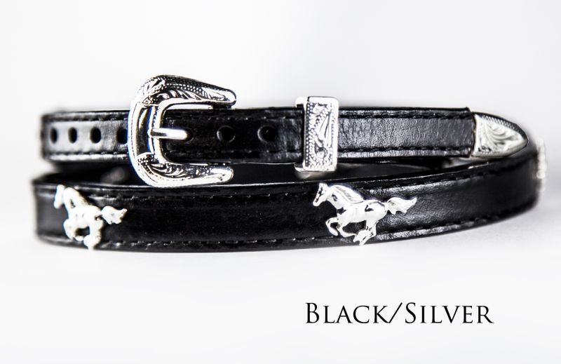 画像3: ハット バンド ランニング ホース（ブラック）/Hat Band Leather w/Running Horses(Black)