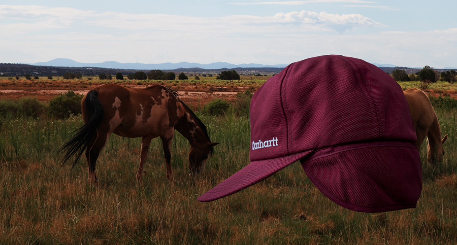 画像2: カーハート ロゴ イヤーフラップ キャップ（ワイン）/Carhartt Cap(Logo/Wine)