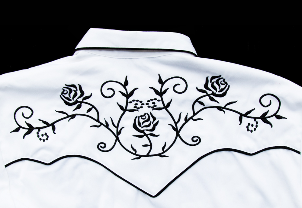 画像4: スカリー ウエスタン 刺繍 シャツ（長袖/ホワイト・ブラック）/Scully Long Sleeve Embroidered Western Shirt