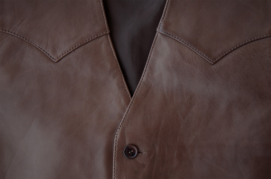 画像2: スカリー ウエスタン レザー ベスト（チョコレートブラウン）/Scully Western Lamb Leather Vest(Chocolate)