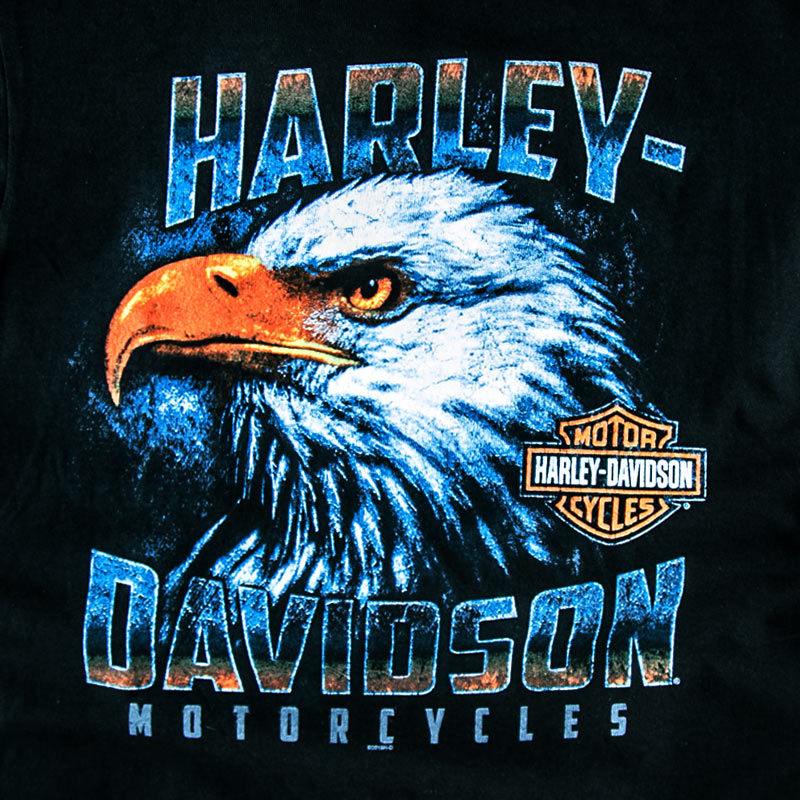 画像: ハーレーダビッドソン アメリカンイーグル 半袖Tシャツ（ブラック）/Harley Davidson American Eagle Shortsleeve T-shirt(Black)