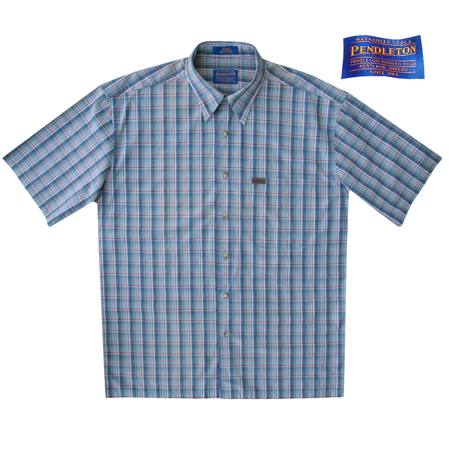 画像: ペンドルトン 半袖 シャツ（ブループラッド）/Pendleton Plaid Shortsleeve Shirt(Blue)