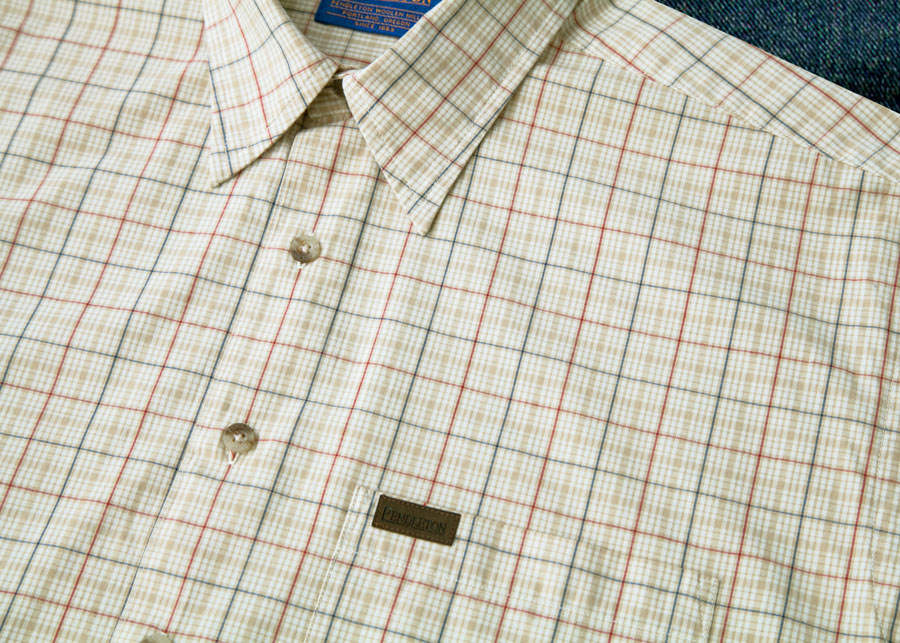 画像: ペンドルトン 半袖 コットン シャツ（タン）/Pendleton Shortsleeve Shirt(Tan)