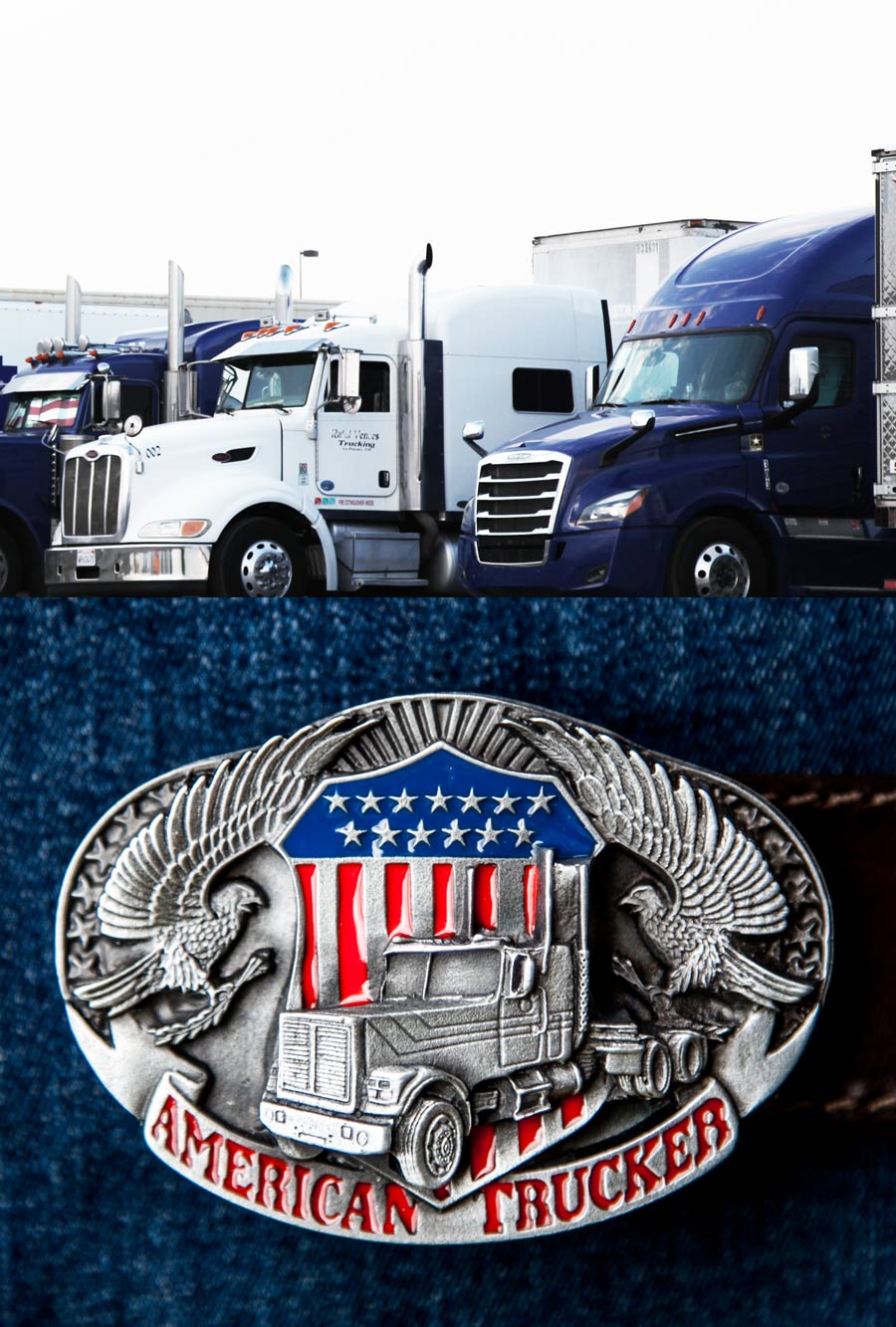 画像: アメリカン トラッカー ベルト バックル/Belt Buckle American Trucker
