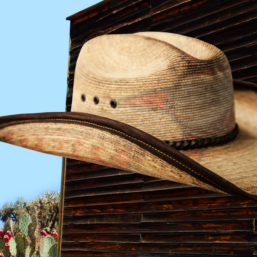 画像: PBR プロフェッショナル ブルライダース ストロー カウボーイ ハット（ナチュラル・ブラウン）ラージサイズ61cm〜63cm/PBR Cowboy Hat(Natural/Brown)