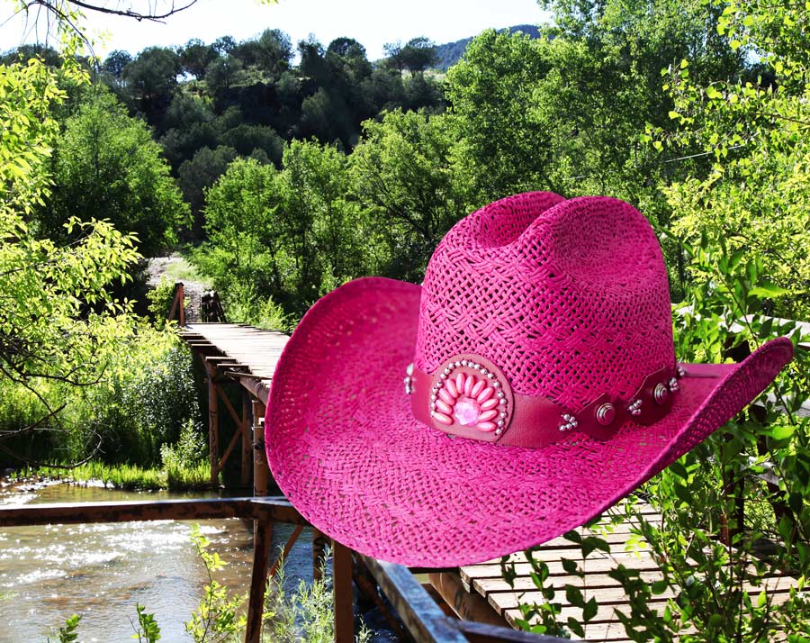 画像2: ブルハイド ウエスタン ストローハット イッチィグーニー（フクシャピンク）/Bullhide Western Straw Hat Itchygoonie(Fuchsia)