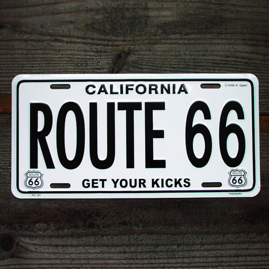 画像: ルート66 ライセンスプレート カリフォルニア/California Route 66 License Plate