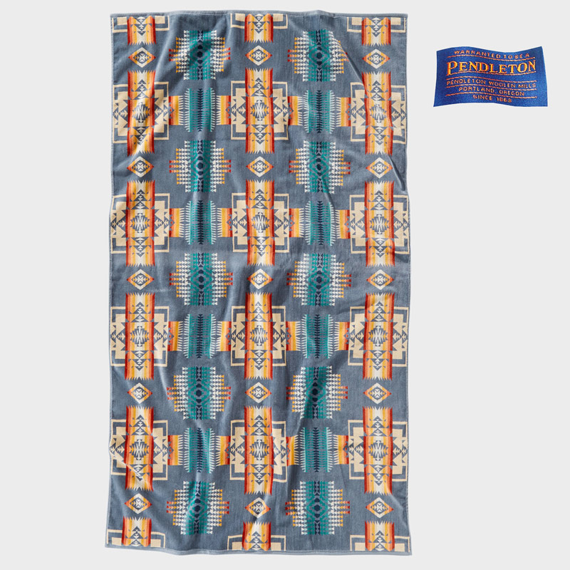 PENDLETON ペンドルトン ジャガードバスタオル（チーフジョセフ スレート）/Pendleton Chief Joseph Spa  Towel(Slate)