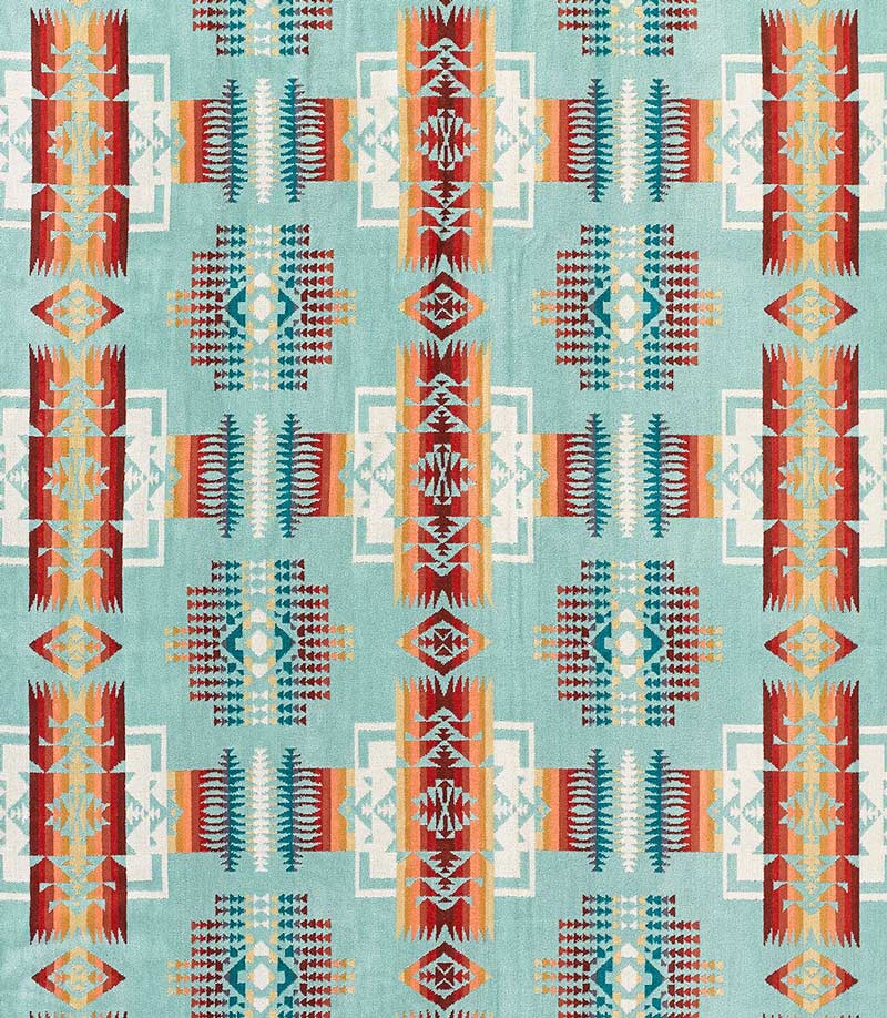 画像: PENDLETON ペンドルトン ジャガードバスタオル（チーフジョセフ アクア）/Pendleton Chief Joseph Spa Towel(Aqua)