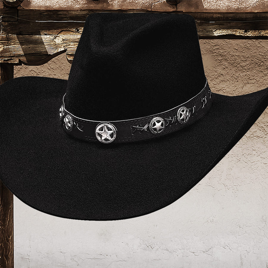 画像: ファイブスター ウール カウボーイ ハット（ブラック）/Western Wool Felt Hat(Black)