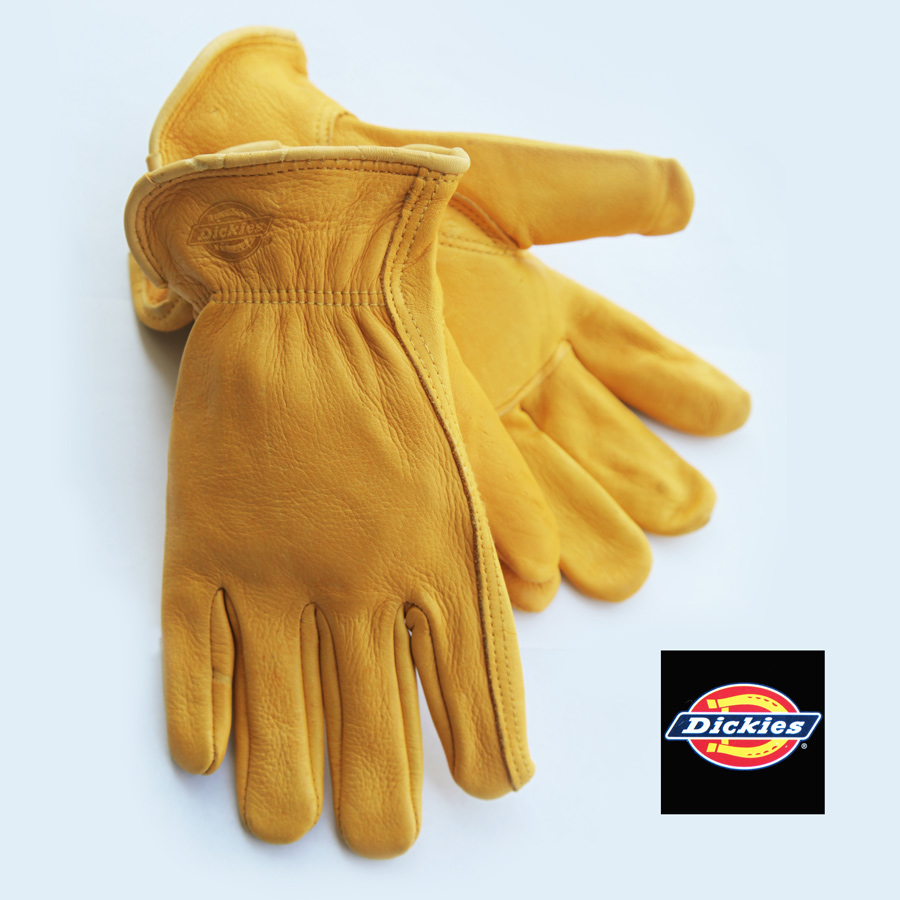 画像1: ディッキーズ ディアスキン グローブ（鹿皮手袋・裏地なし）M/Dickies Genuine Deerskin Leather Gloves(Pine Yellow)