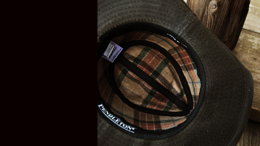 画像: ペンドルトン ウールラインド ワックスコットンハット（ブラウン・レンジャープラッド）M/Pendleton Wax Cotton Outback Hat with Ranger Plaid Lining