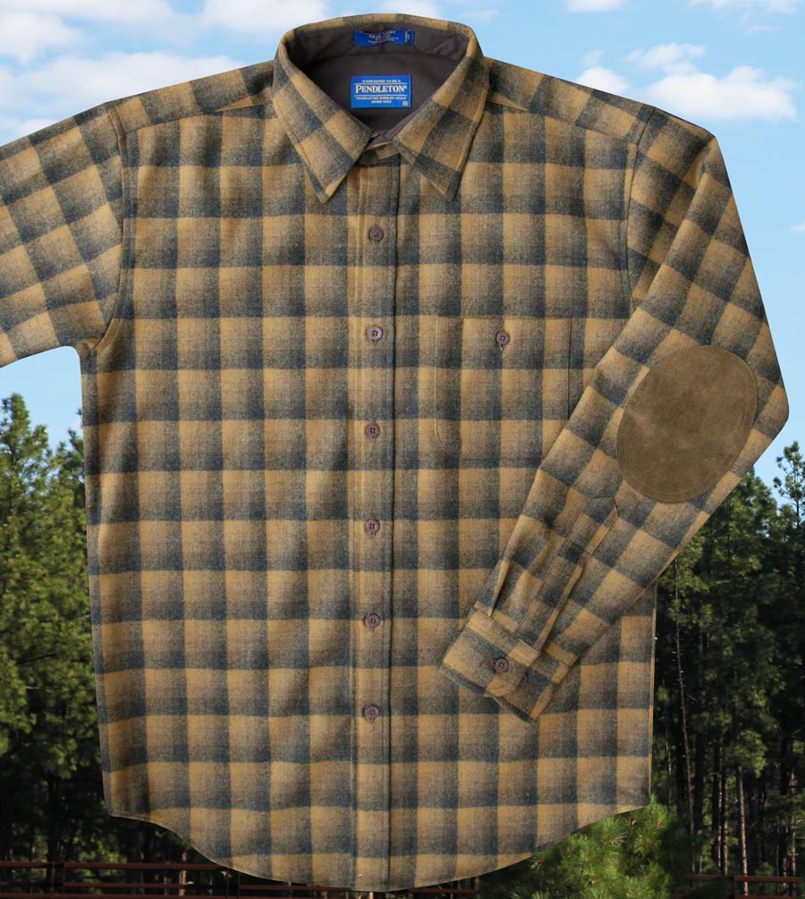 画像: ペンドルトン ウール シャツ・エルボーパッチ フィッテッド トレイルシャツ ブロンズ・チャコールオンブレM/Pendleton Fitted Trail Shirt (Bronze Charcoal Ombre)