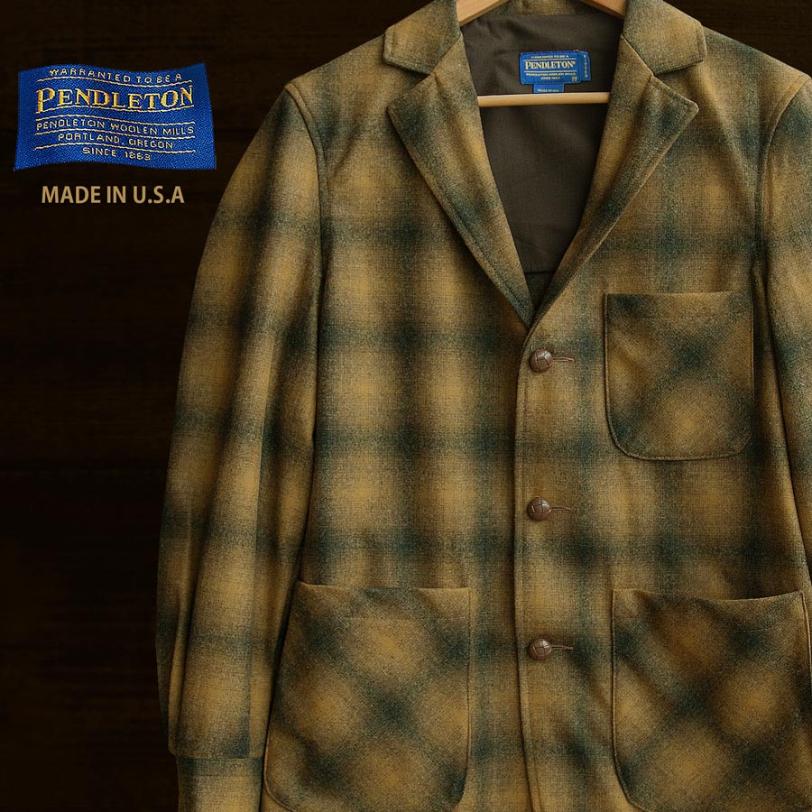 画像1: ペンドルトン バージン ウール ジャケット ブロンズ・チャコール オンブレ フィッテッドM/Pendleton Virgin Wool Jacket(Bronze Charcoal Ombre)