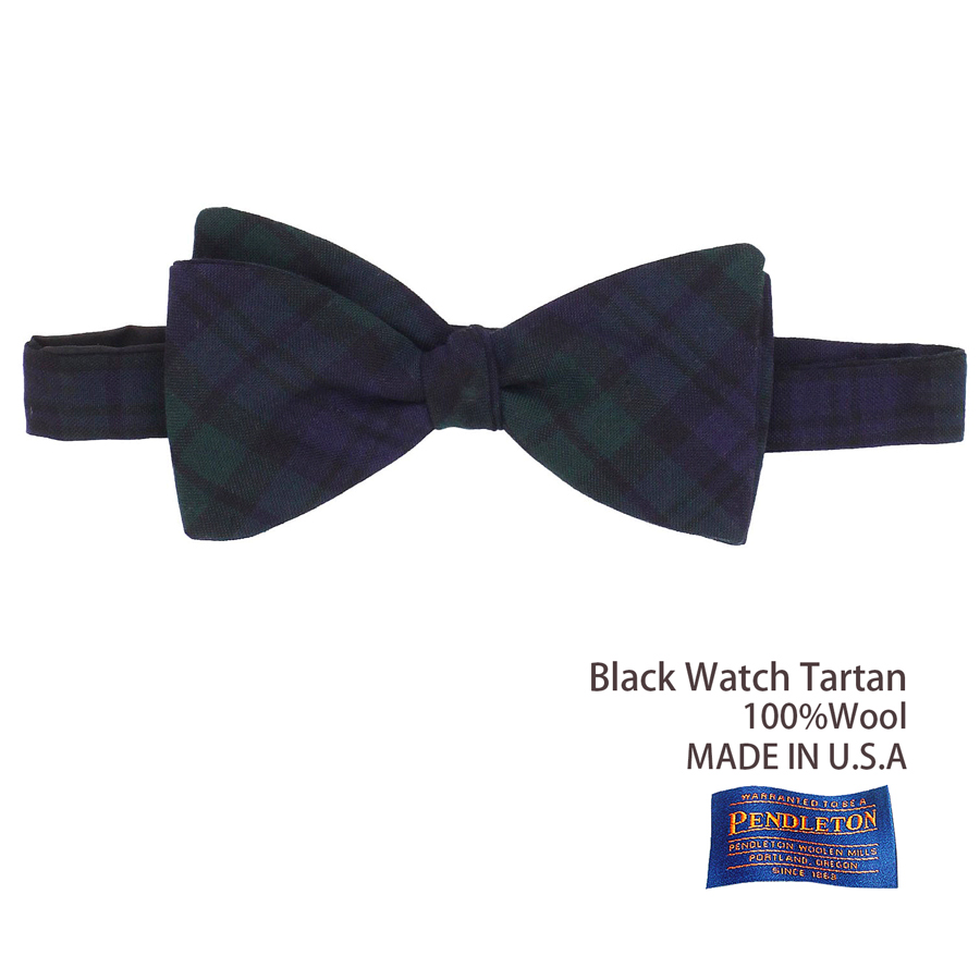 画像: ペンドルトン アメリカ製 ウール ボウタイ 蝶ネクタイ（ブラックウォッチタータン）/Pendleton Bow Tie Black Watch Tartan