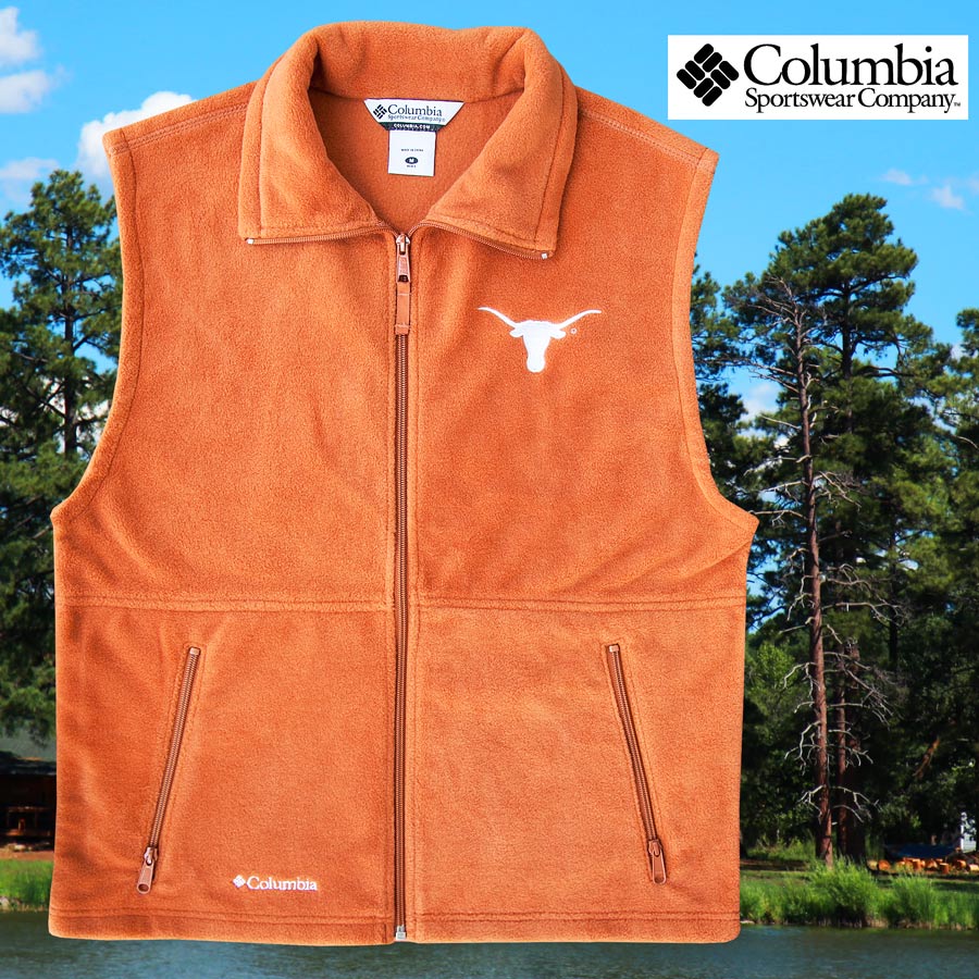 画像: コロンビア スポーツウェア テキサスロングホーンズ フリース ベスト（ロングホーンズオレンジ）/Columbia Sportswear Texas Longhorns Fleece Vest(Cedar)