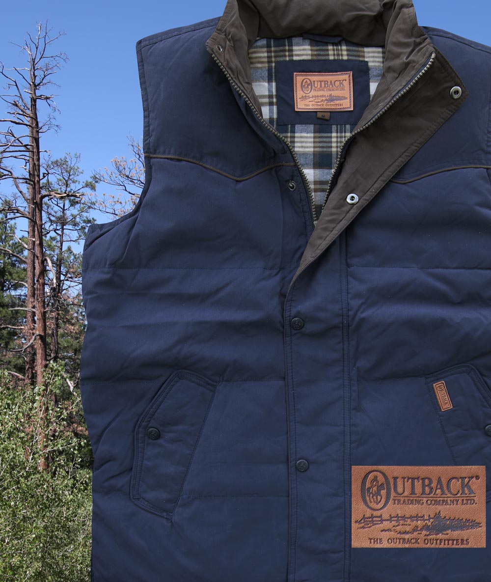 画像2: アウトバック トレーディング カウボーイ ダウン ベスト（ネイビー）/Outback Trading Down Vest(Navy)