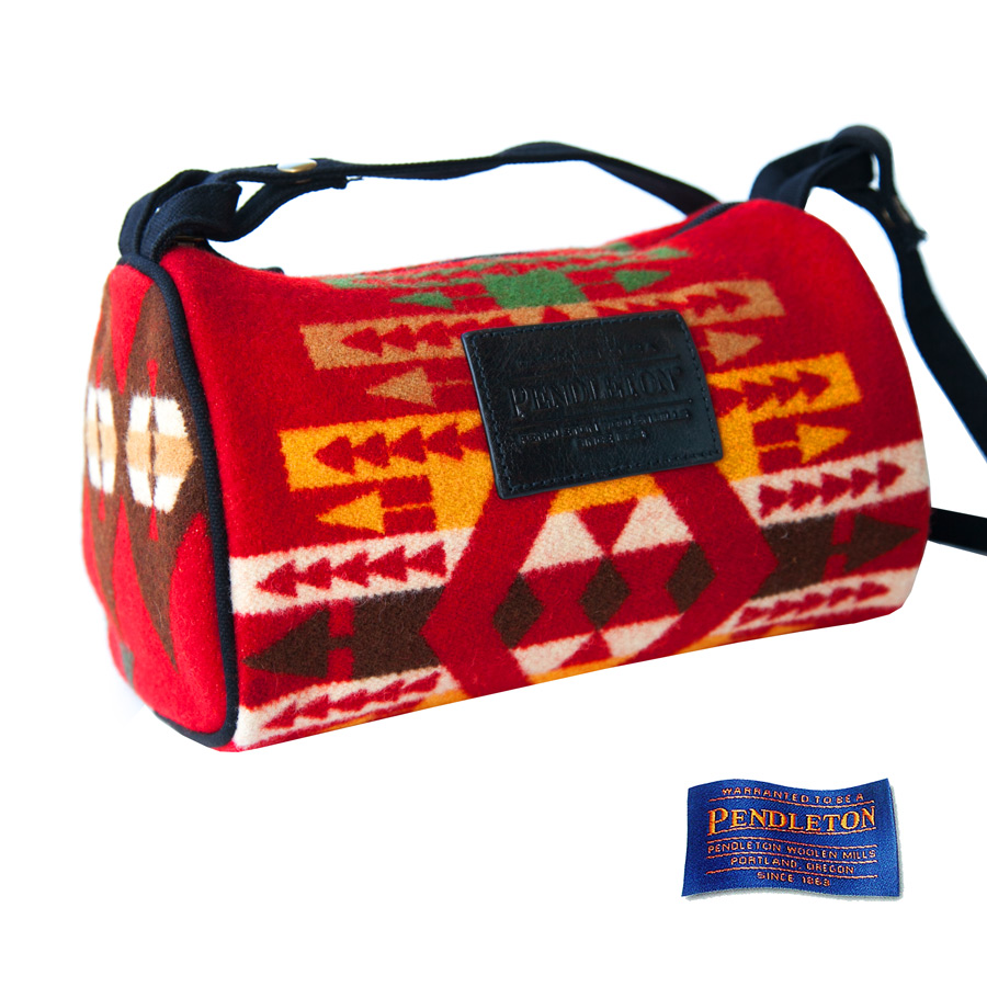 画像1: ペンドルトン トラベル キット バッグ・ドップ バッグ（レッド・イエロー・ブラウン）/Pendleton Travel Kit Dopp Bag With Strap(Red/Yellow/Brown)