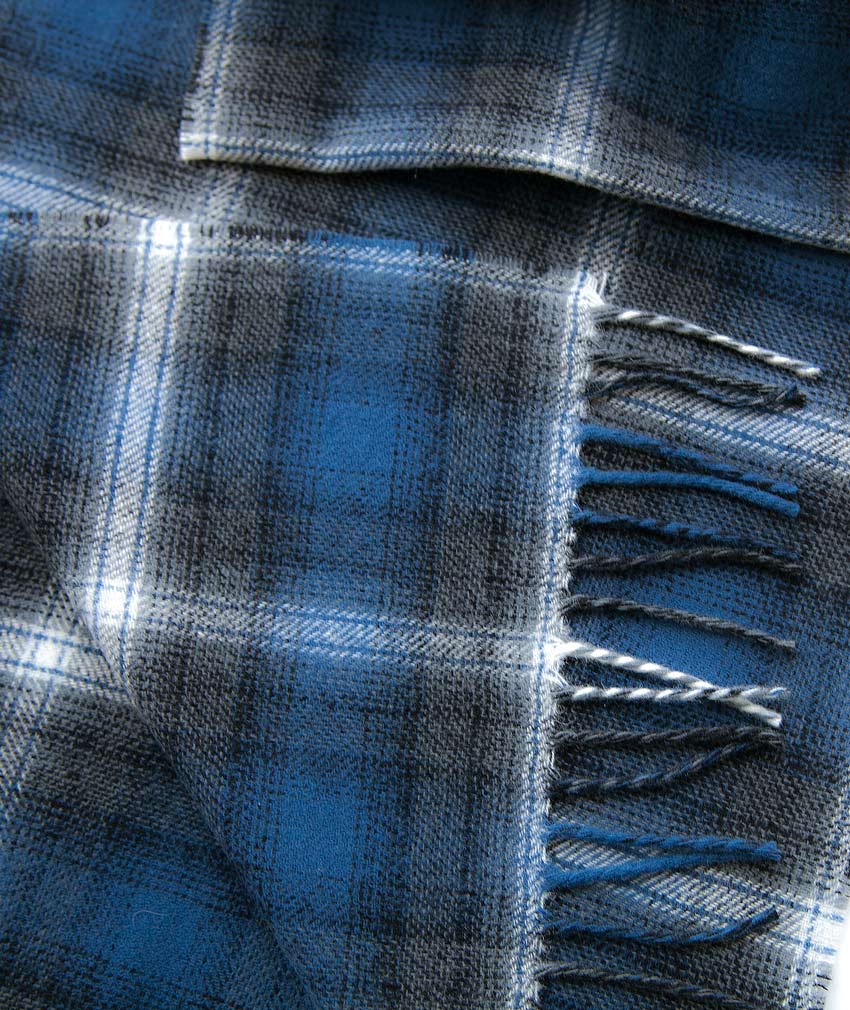 画像: ペンドルトン ピュアバージンウール マフラー(ブルー・グレー)/Pendleton Whisperwool Muffler(Blue/Gray)