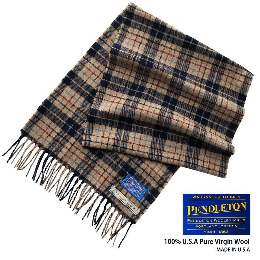 画像1: ペンドルトン ピュアバージンウール マフラー（ペンドルトン チェック）/Pendleton Whisperwool Muffler(The Pendleton Check)