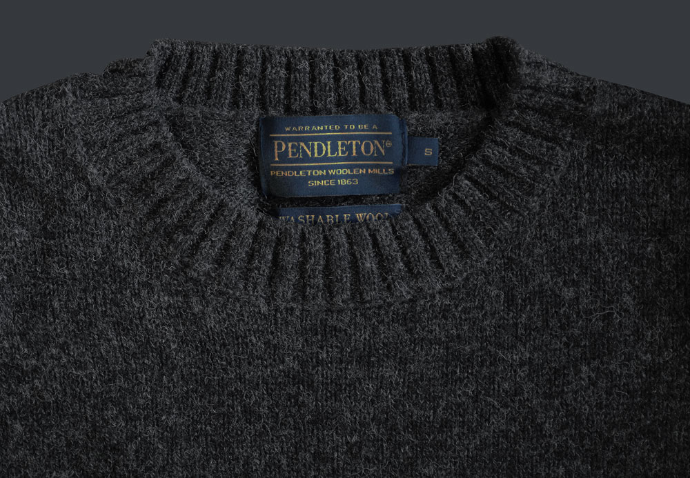 画像: ペンドルトン シェトランド ウール セーター（ブラック ヘザー）/Pendleton Shetland Wool Sweater Black Heather