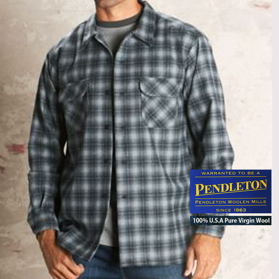 画像: ペンドルトン ウールシャツ ボードシャツ チャコールオンブレXS/Pendleton Board Shirt