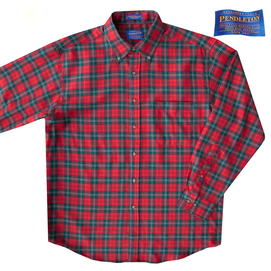 画像1: ペンドルトン サーペンドルトン ウールシャツ（レッド・グリーン・ホワイト）/Pendleton Sir Pendleton Wool Shirt(Red/Green/White)