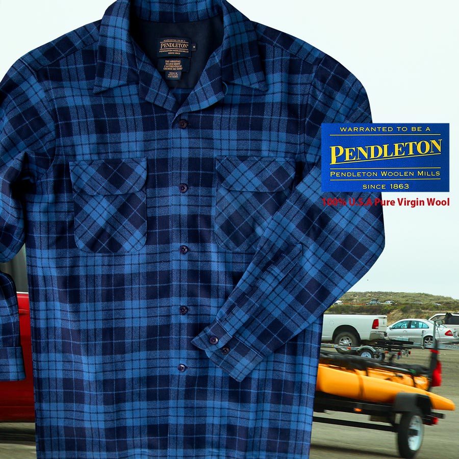 ペンドルトン ウールシャツ ボードシャツ ブループラッド XS・S