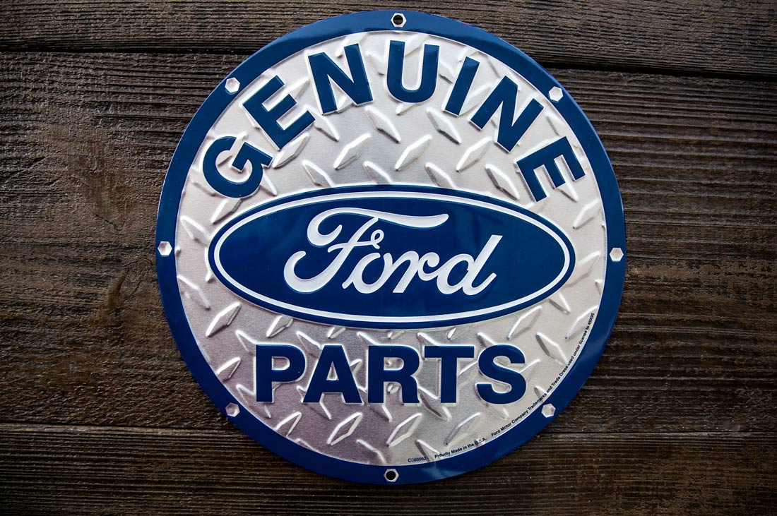 画像: フォード モーターカンパニー メタルサイン（シルバー・ブルー）/Ford Motor Company Metal Sign GENUINE Ford PARTS