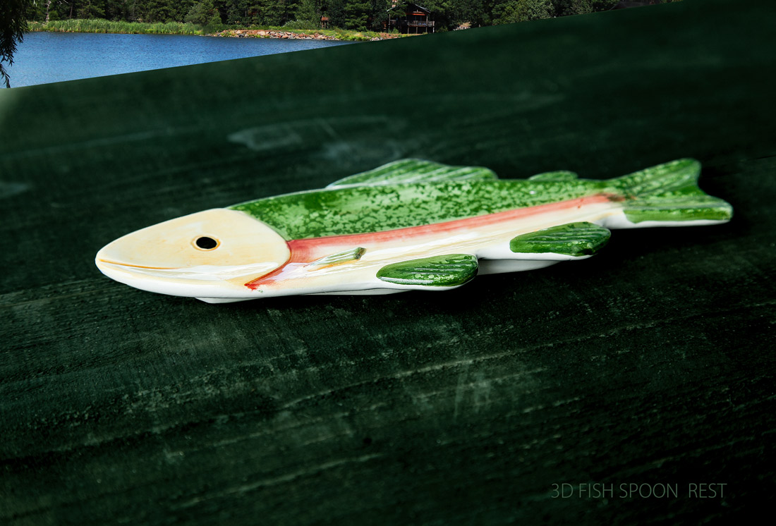 画像: ティンバーランド 3Ｄ フィッシュ スプーン レスト/Timberland 3D Fish Spoon Rest