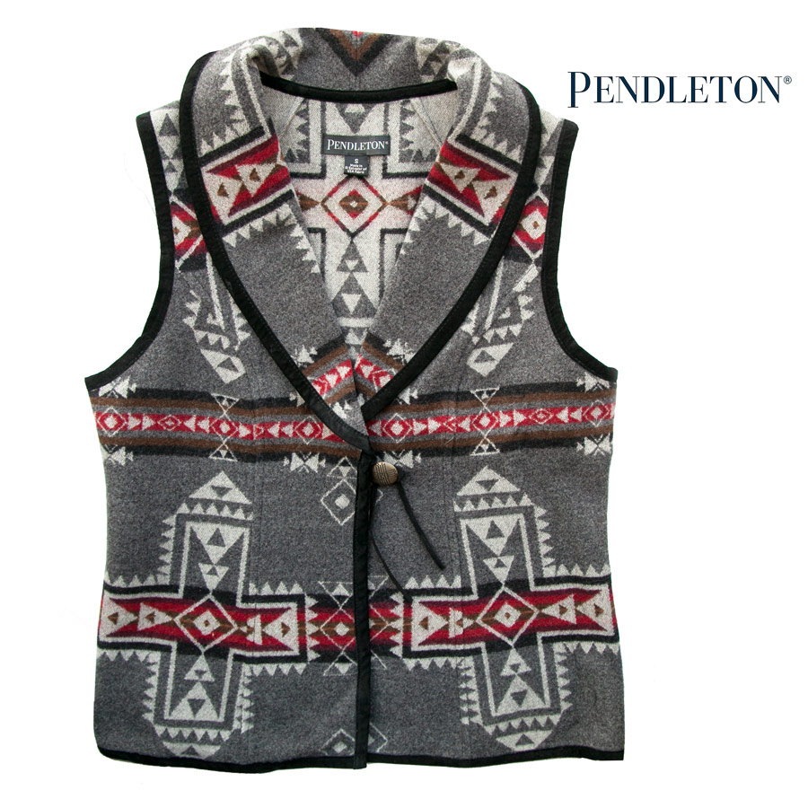 画像1: ペンドルトン レディース ウール ベスト（クロスロード グレー）S/Pendleton Wool Vest Crossroads Grey(Women's)