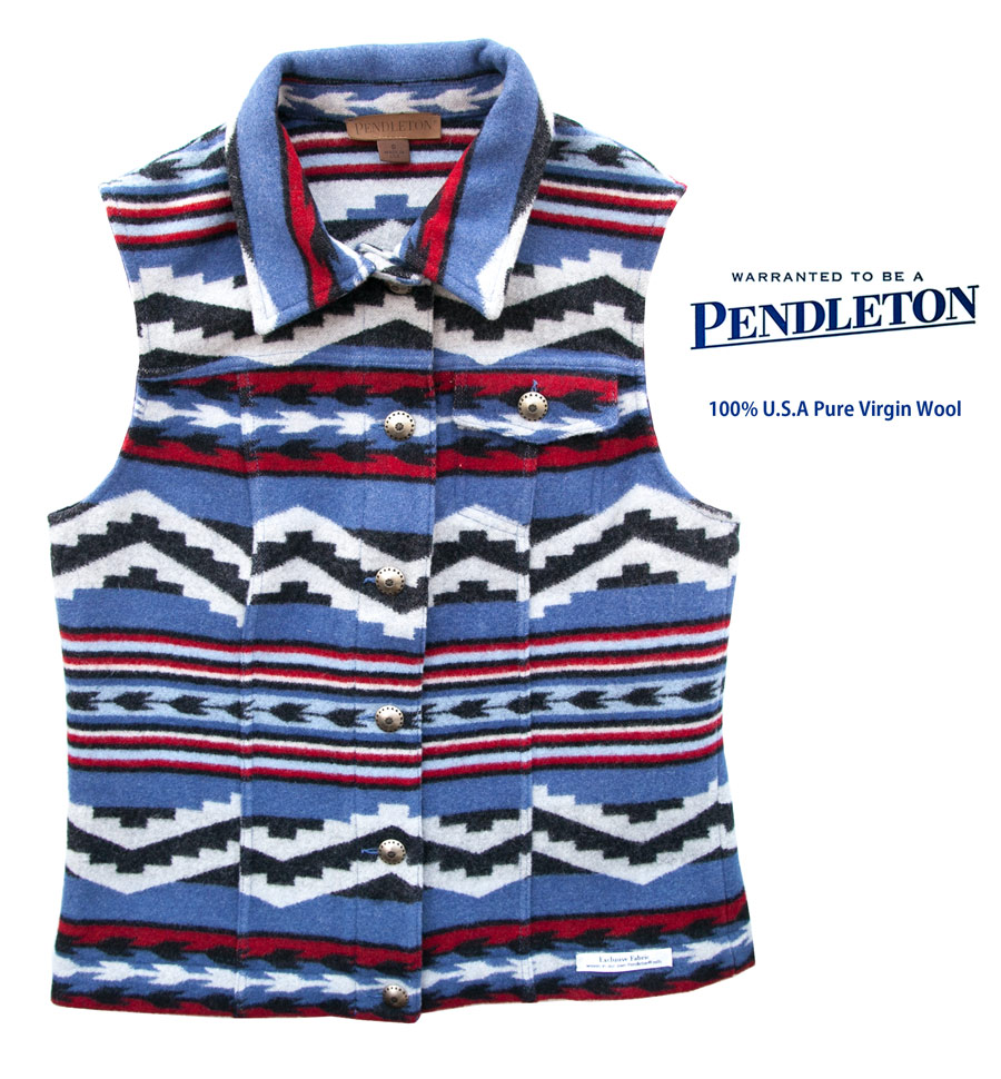 画像: ペンドルトン レディース ピュアーヴァージンウール ベスト（デニムブルー）S/Pendleton Pure Virgin Wool Vest(Women's)
