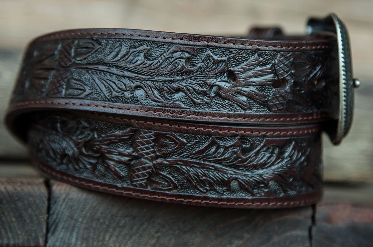 画像: ローパー ウエスタン レザー ベルト（ダークブラウン）/Roper Western Leather Belt(Dark Brown)