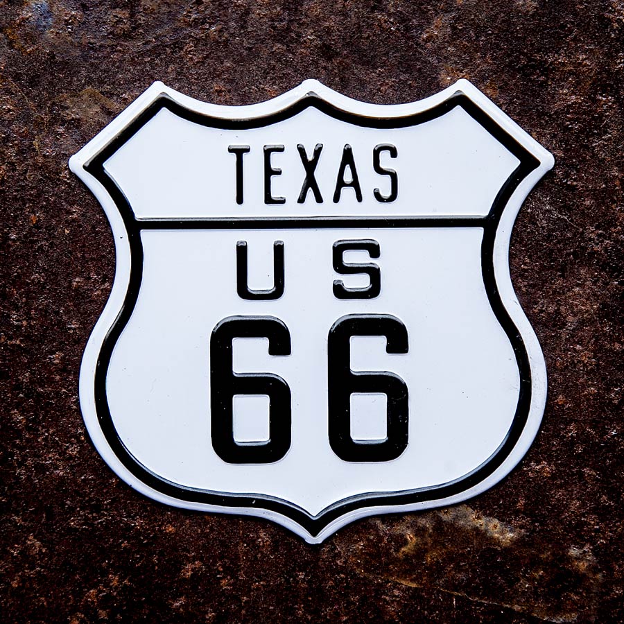 画像1: マグネット ルート66 メタル TEXAS US 66