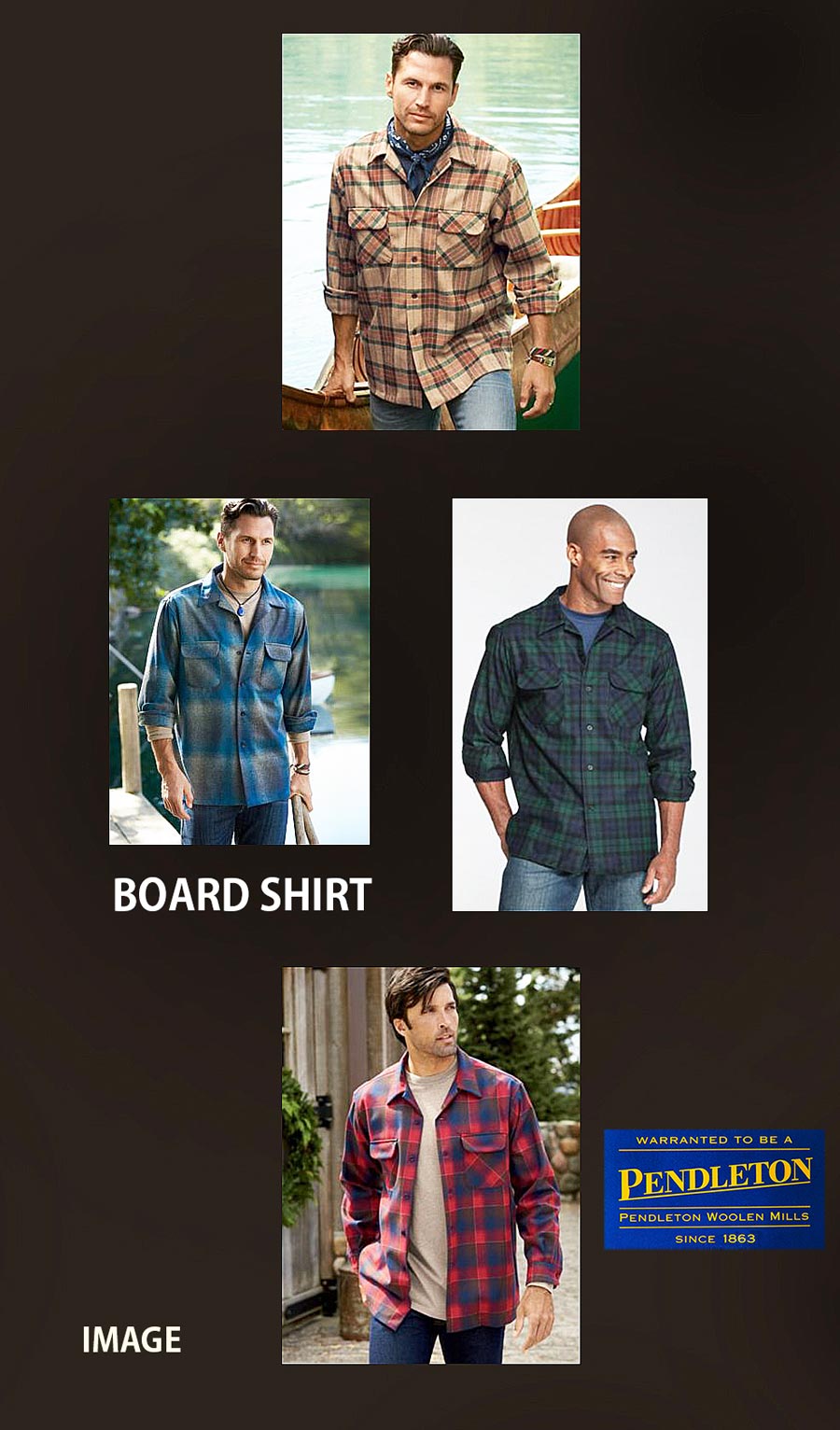 画像: ペンドルトン ウールシャツ ボードシャツ ブルー・ブラウンXS/Pendleton Board Shirt